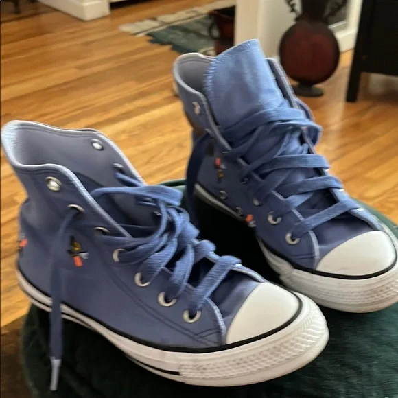 Converse Kids Blue High-Top Sneakers - Picture 4 of 10
